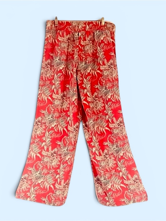 LOFT Pants - LOFT VTG palazzo pants coral green & white paisley print S